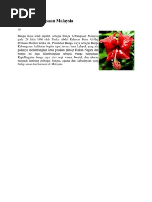 Bunga Kebangsaan Malaysia  PDF