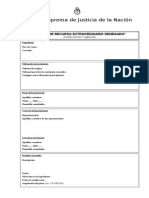 Acordada 4.07 CSJN - CARATULA DE QUEJA POR RECURSO EXTRAORDINARIO DENEGADO