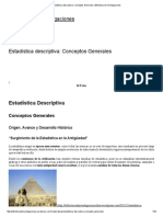 Estadística Descriptiva - Conceptos Generales - Biblioteca de Investigaciones PDF