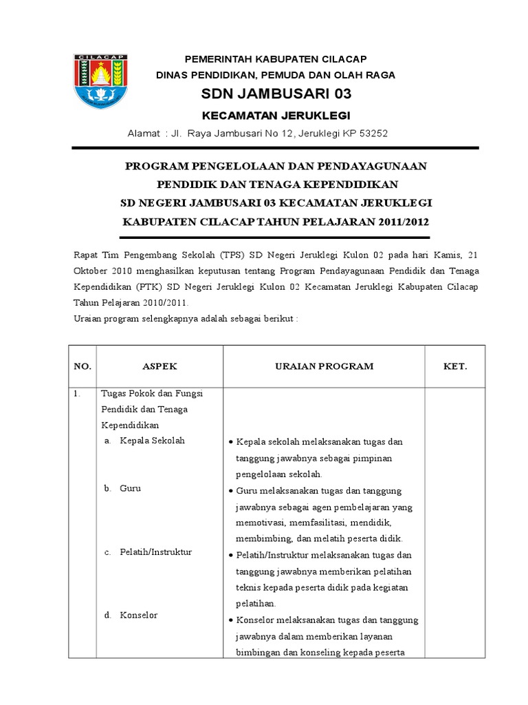 Program Pendayagunaan Pendidik Dan Tenaga Kependidikan | PDF | Karier ...