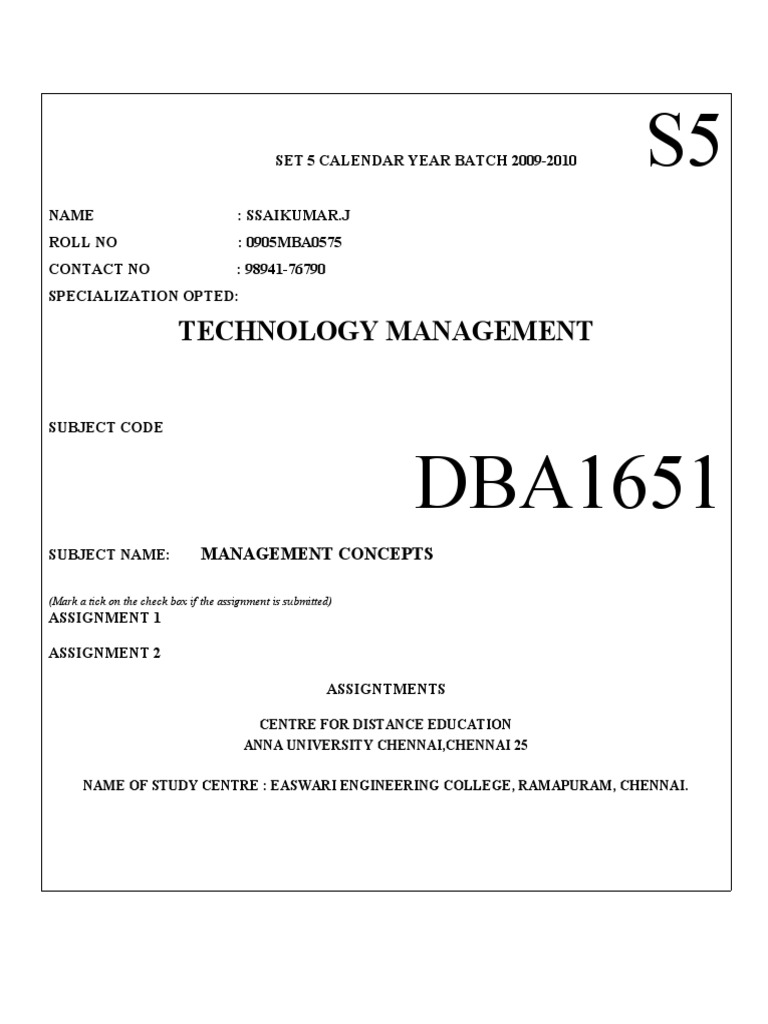Assignment cover page pdf