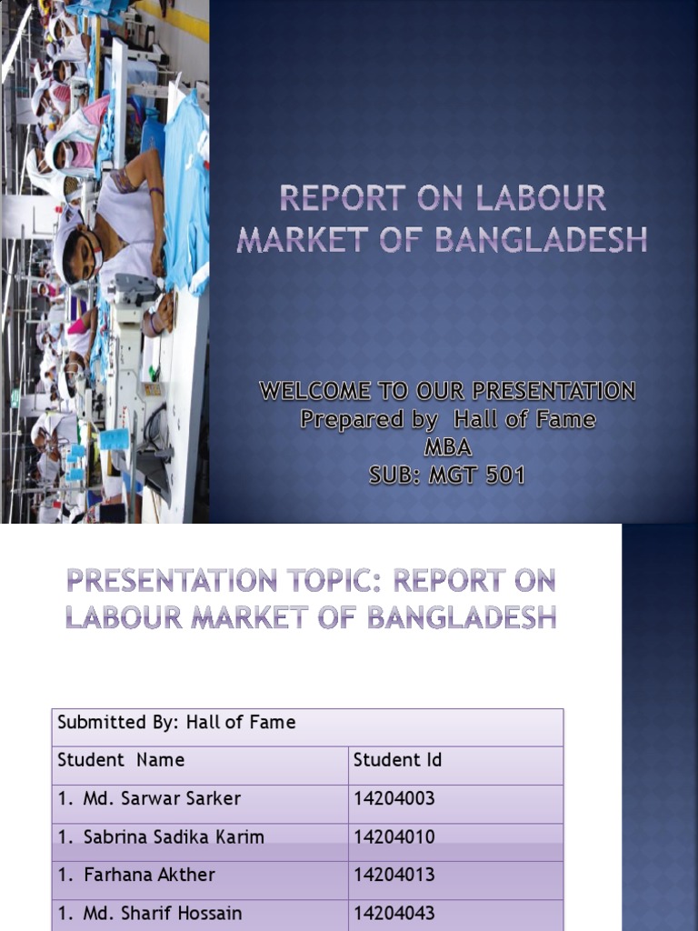 Report On Labour Market of Bangladesh | PDF | International Labor ...