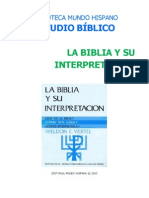 La Biblia y Su Interpretacion 