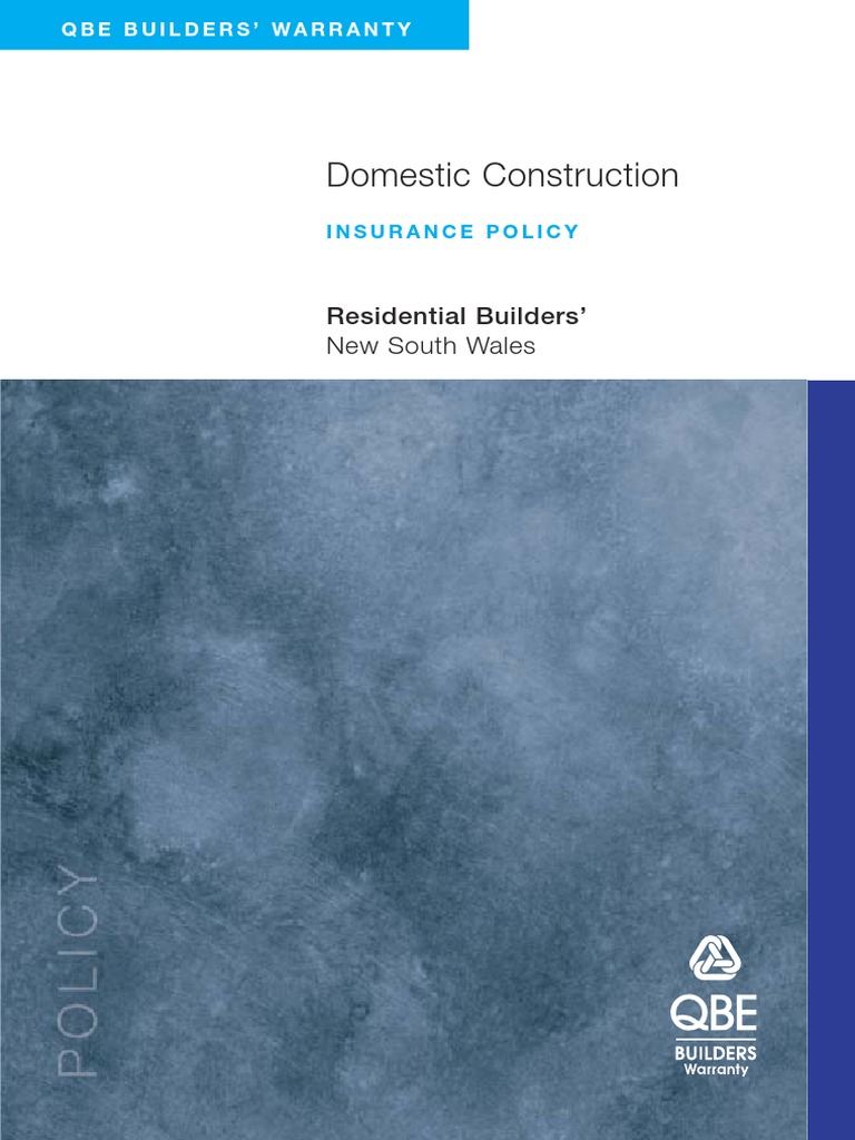 Domestic Construction: Residential Builders' | PDF | Insurance ...
