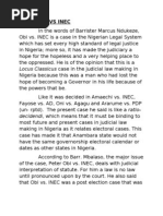 Views About Peter Obi Verse INEC