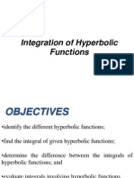 Lesson 8 - Integration of Hyperbolic Functions