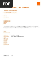 Site Specific Document: TRX Test Measurement