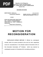 Supplement to the Motion for Reconsideration (First Draft 