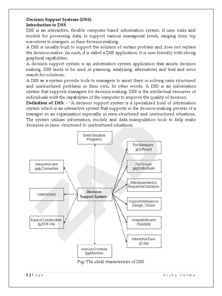 DSS Guide for Managers | PDF | Decision Support System | Databases