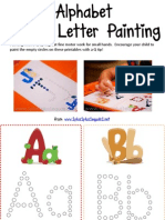 Alphabet Q Tip Painting Cards
