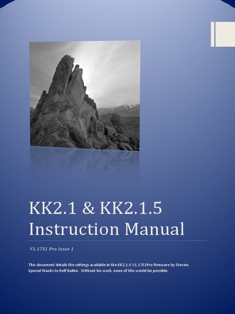 KK2.1.5 Flight Controller Manual | PDF | Home & Garden