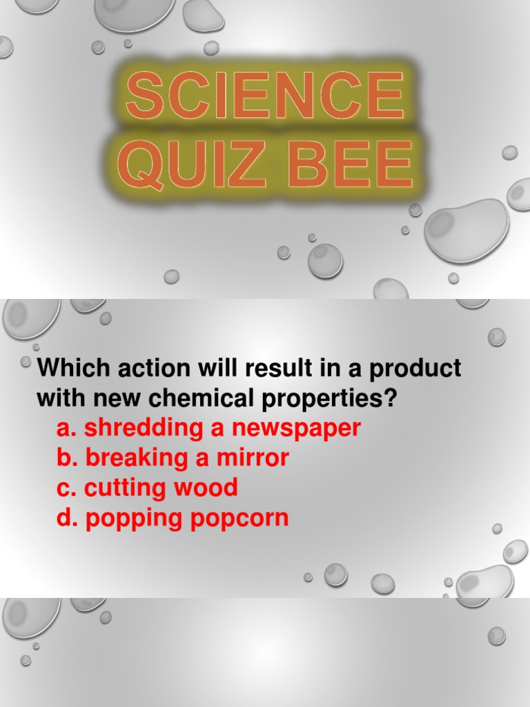 Science Quiz Bee 20132014 PDF