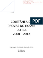 Coleção de provas do IBA 2008-2012