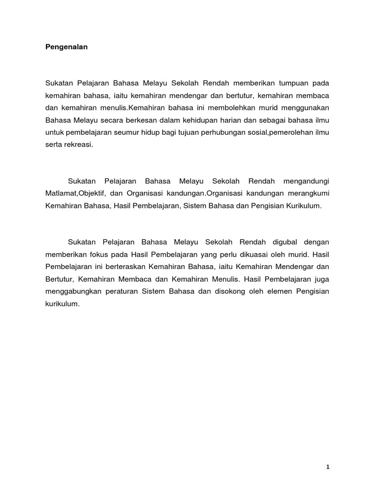 Maksud Hasil Pembelajaran Pdf