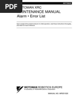 Download XRC - Maintenance Manual Alarm ERROR LISTpdf by Caio Schwenke SN242945829 doc pdf