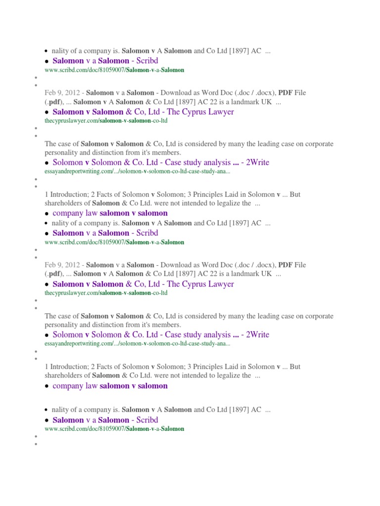 Salomon vs salomon case study picture