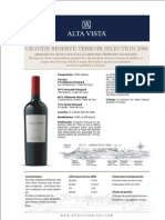 Ficha Técnica - Alta Vista Grande Terroir Selection 2006