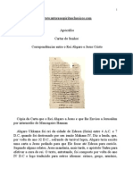 apócrifos - correpondências entre o rei abgaro e jesus cristo.doc