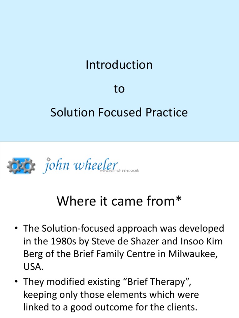 solution focused approach case study