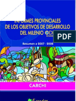 2009 Objetivos Del Milenio Cumplidos en Carchi 2007-2008