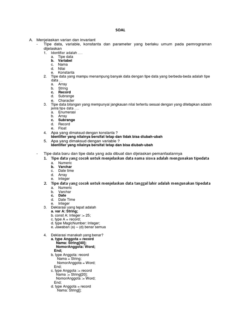 Contoh Soal Junior Programmer