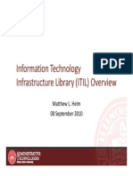 Information Technology Infrastructure Library (ITIL) Overview