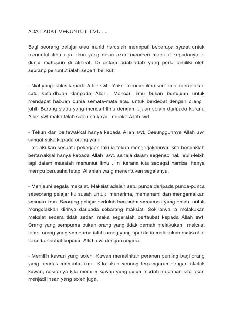 Tazkirah Ringkas Untuk Pelajar Fundacionfaroccr