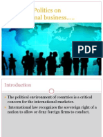 Effects of Politics on Internationalbusiness