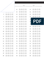 Answer_sheet Multiple Choice