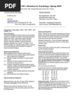 UT Dallas Syllabus for psy2317.501.09s taught by Nancy Juhn (njuhn)
