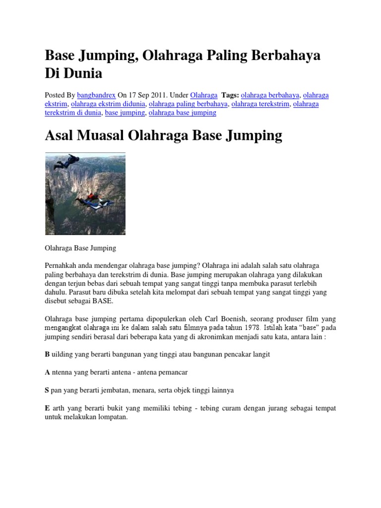 Base Jumping | PDF