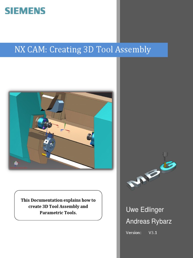 NX CAM 3D Tool Assembly Guide | PDF | 3 D Computer Graphics | 2 D ...