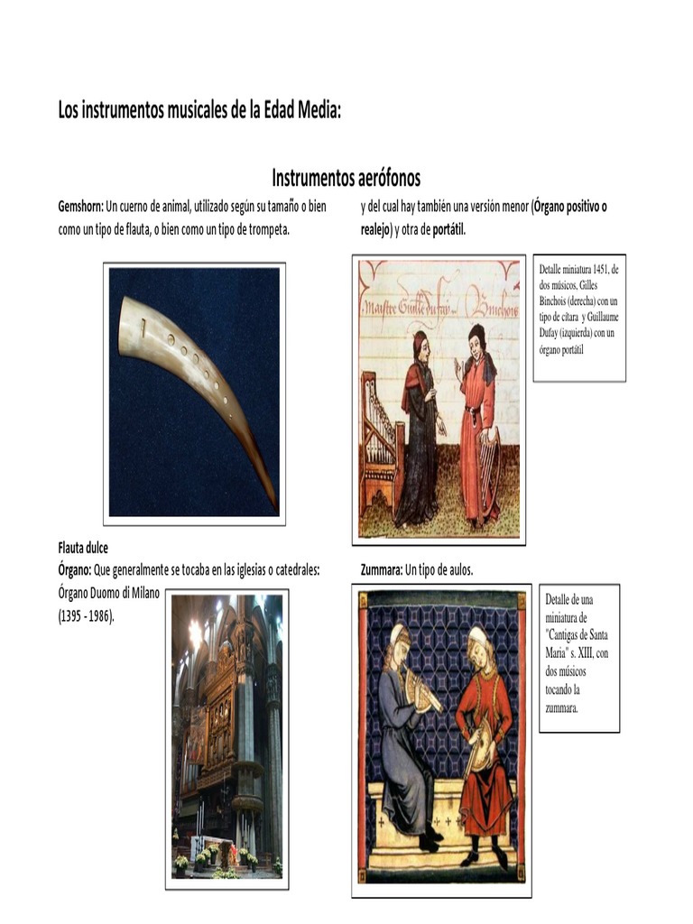 Los Instrumentos Musicales de La Edad Media PDF | Descargar gratis PDF ...