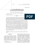 Activity of Some Plant Extracts Against Multi-Drug Resistant Human Pathogens