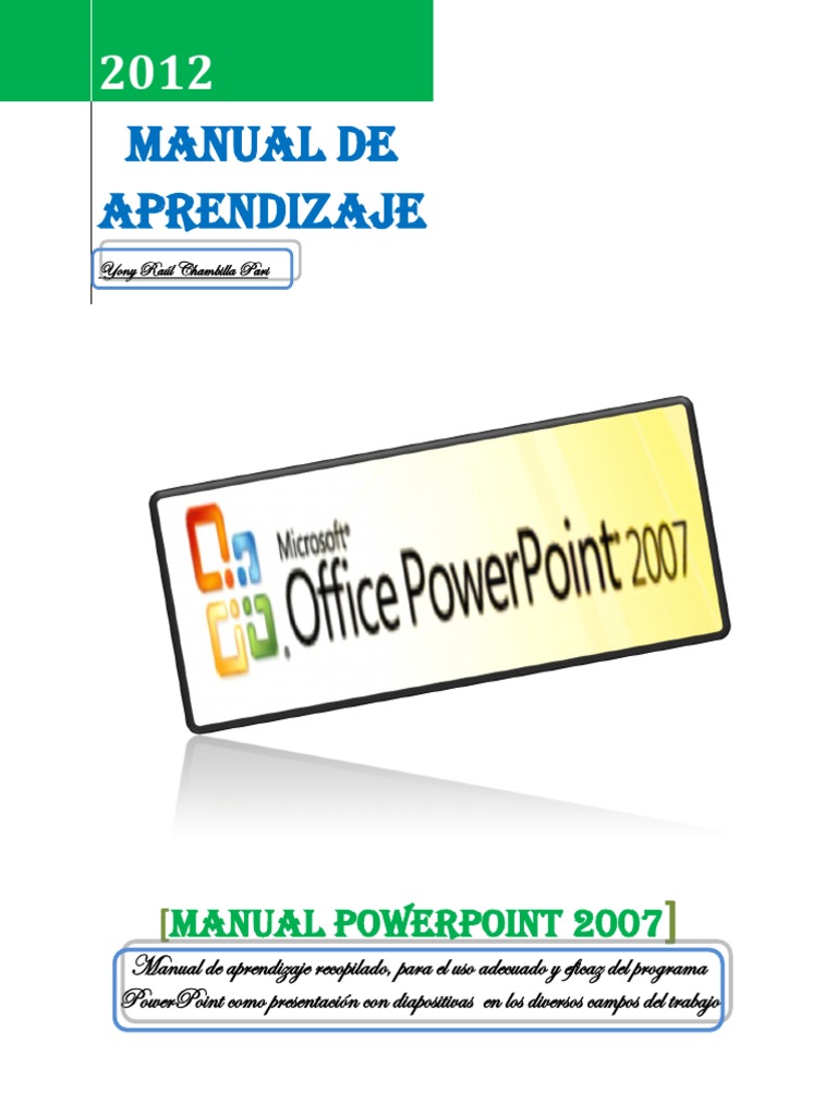 Manual de PowerPoint 2007 | PDF | Microsoft PowerPoint | Point and Click