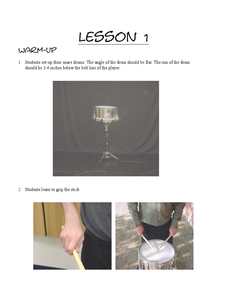 Snare Drum Basics: Setup & Technique | PDF | Language Arts & Discipline