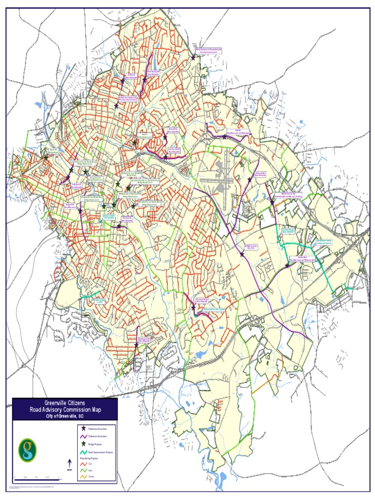 Greenville Citizens Road Advisory Commission Map Greenville Citizens
