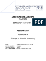 Assignment 1 Accounting Framework