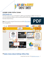 Google Slides Cheat Sheet