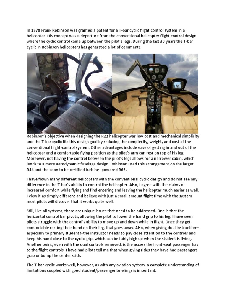 Cyclic | PDF | Helicopter | Aircraft Flight Control System