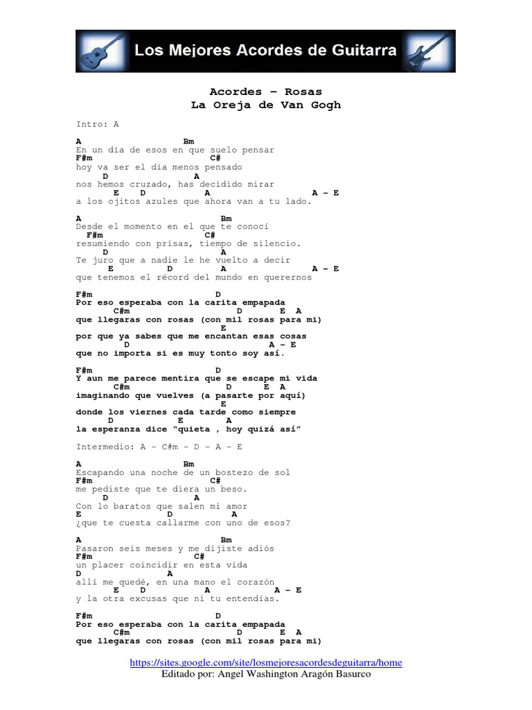 Acordes De Guitarra Rosas