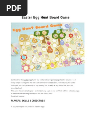 Easter Egg Hunt Board Game