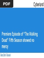 Premiere Episode of “The Walking Dead” Fifth Season Showed No Mercy