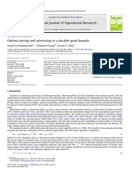 European Journal of Operational Research: Anand Krishnamoorthy, Ashutosh Prasad, Suresh P. Sethi