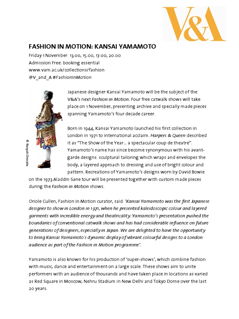Kansai Yamamoto's Vibrant Designs (Published 2017)  Japanese fashion  designers, Kansai yamamoto, Japanese fashion