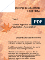 9 - Student Appraisal and Counsellor's Accountability