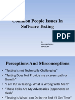 Common People Issues in Testing