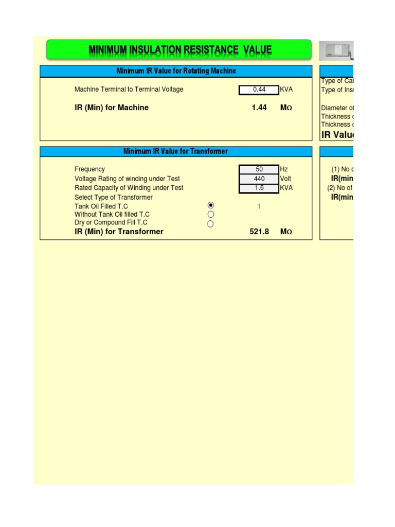 Insulation resistance Transformer Insulator (Electricity)