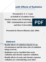 The Health Effects of Radiation