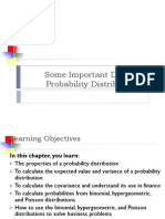 Some Important Discrete Probability Distributions